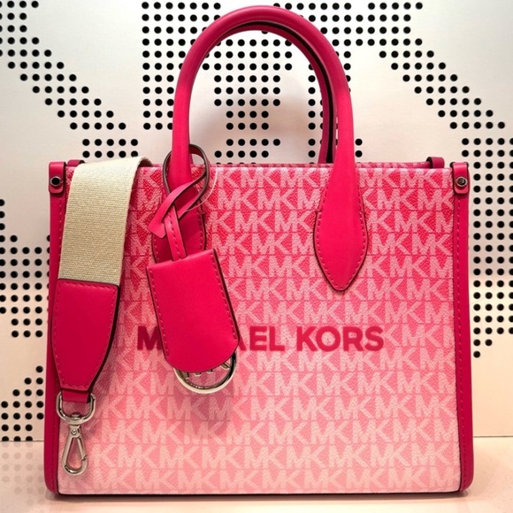 Michael Kors Handbags - Michael Kors Mirella Small Ombré Signature Logo Crossbody Bag Dragonfruit